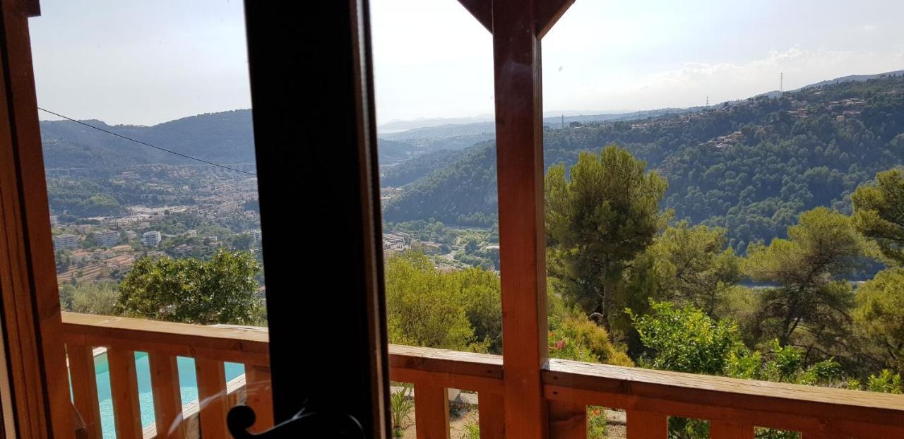 Le Chalet De La Pierreraie Cote D'Azur Piscine Terrasse Et Vue Mer Drap ภายนอก รูปภาพ