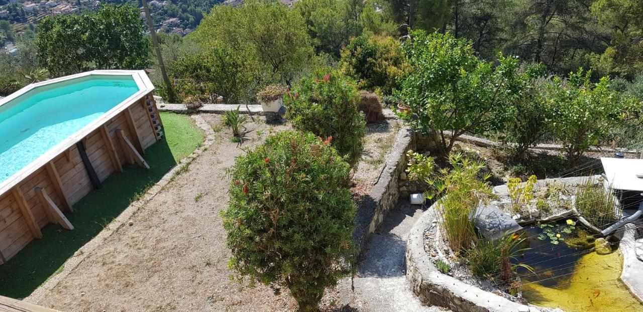 Le Chalet De La Pierreraie Cote D'Azur Piscine Terrasse Et Vue Mer Drap ภายนอก รูปภาพ